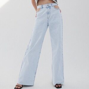 Zara Blue Wide-Leg Jeans